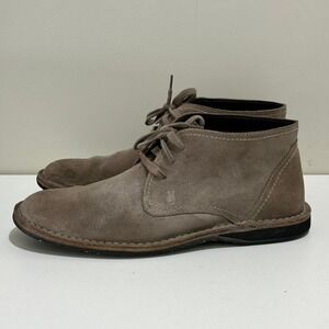 John Varvatos Suede Leather Desert Chukka Ankle Boots Mens Size 11 Lace Up